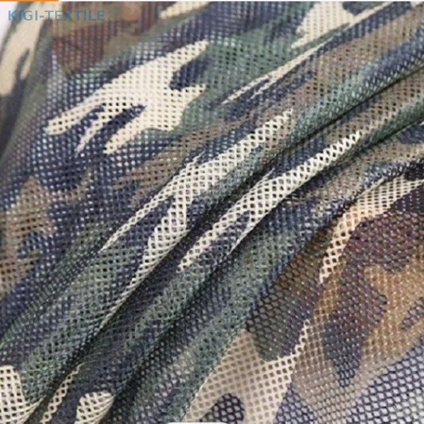 75D Recycled Polyester Warp Knit Mesh Camouflage Print Fabric 110gsm — product image 1