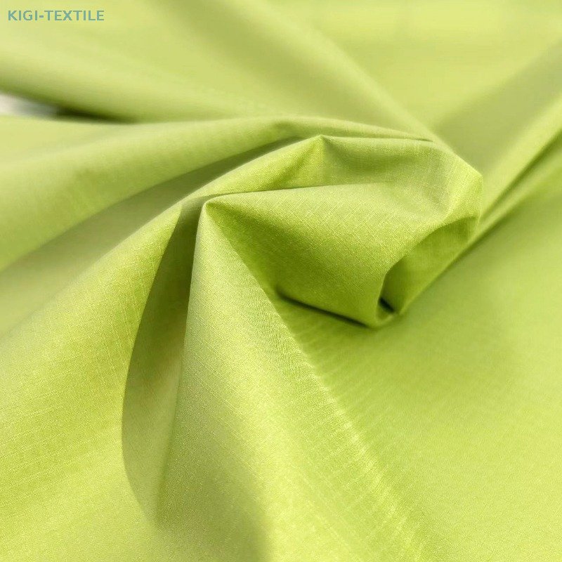 20D Recycled Polyester Checks Ripstop Pongee Fluorine-Free Coated Fabric 41gsm — product image 1