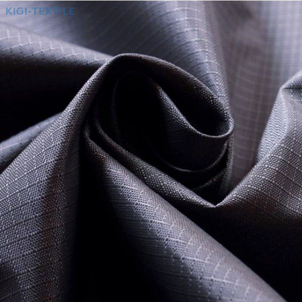 420D Recycled Nylon Diamond Jacquard Dobby Ripstop Oxford Fluorine-Free Coated Fabric 185gsm — product image 1