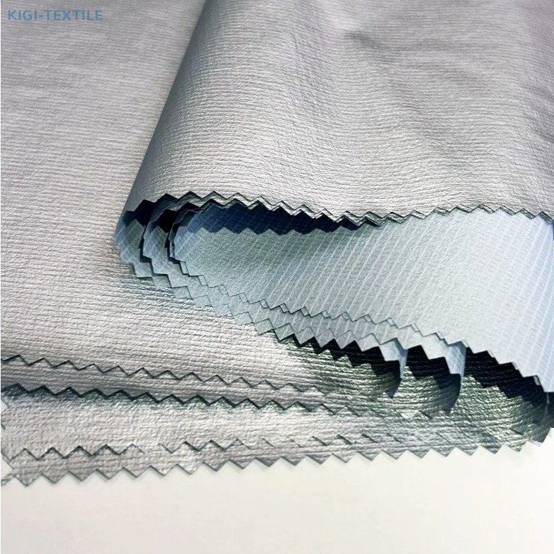 15D N66 Nylon Grid Ripstop Fabric with Silver Film UV Resistant for Outdoor — product image 1