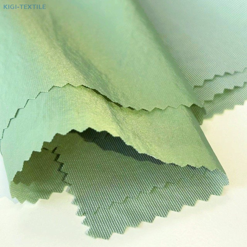 Recycled Nylon Crinkled Fabric with UPF50+ Quick Dry Lightweight Breathable Finish — product image 1