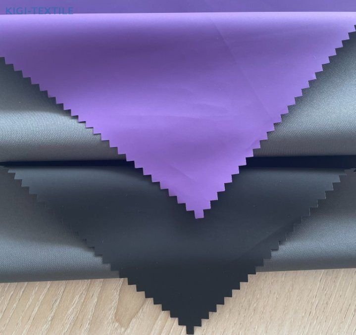50D 240T Recycled Polyester Pongee with Transfer PU Film Waterproof Fabric — product image 1
