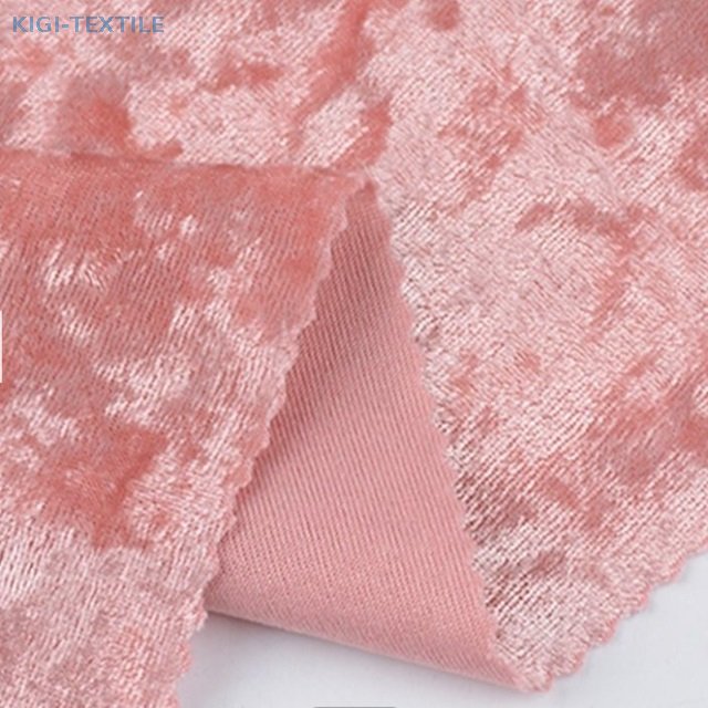 Recycled Polyester Spandex Stretch Velvet Fabric for Dress 240gsm — product image 1