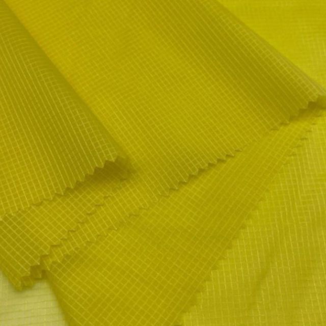 30D N66 Recycled Nylon 4mm Grid Ripstop Taffeta with Double-Side Silicone Oil Coating 43gsm — product image 1